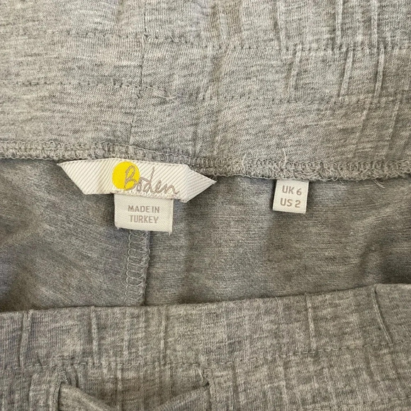 Women’s Boden gray lightweight striped ankle joggers size 2 - Picture 4 of 6